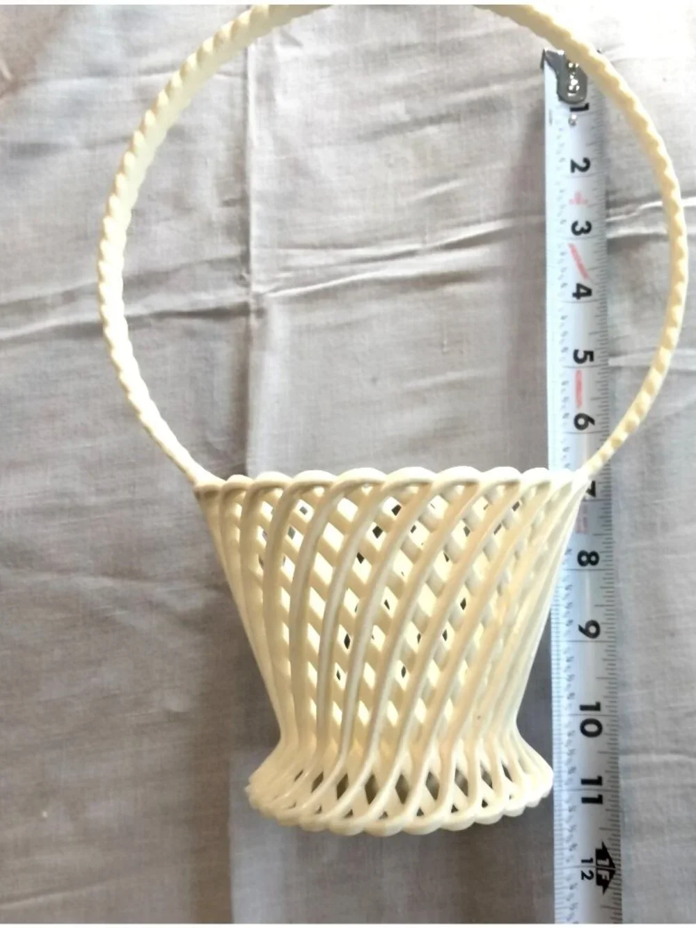 Emsa White Basket Vintage Easter Farmhouse Country Cottage Planter WGermany
